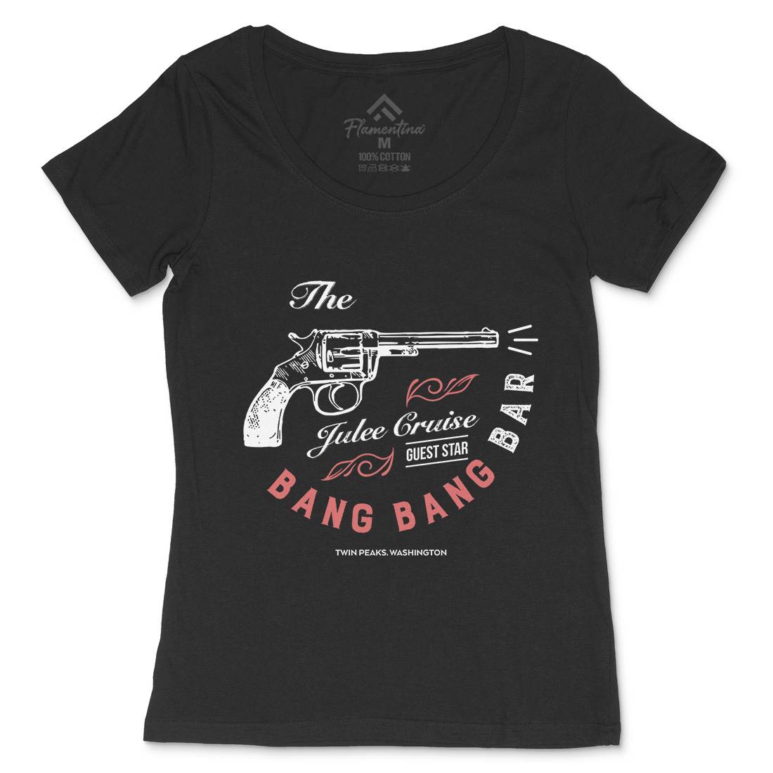 Bang Bang Bar Womens Scoop Neck T-Shirt Drinks D224