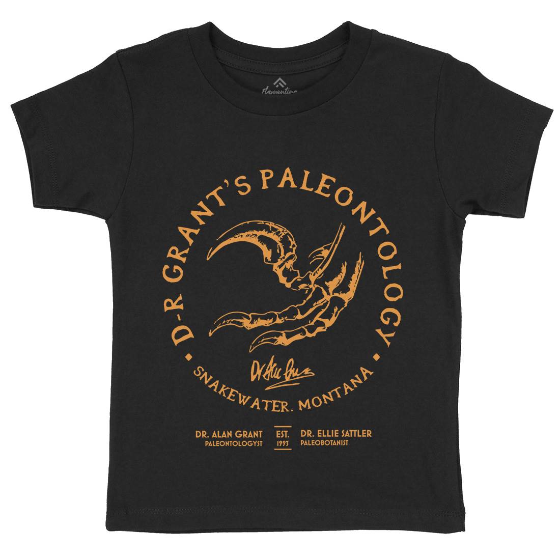 Dr Grants Palaeontology Kids Crew Neck T-Shirt Horror D226