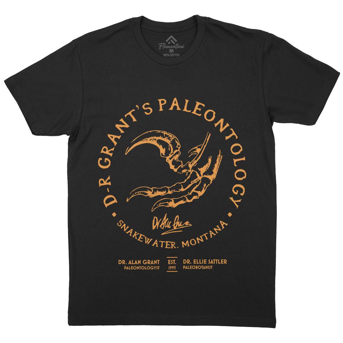 Dr Grants Palaeontology Mens Crew Neck T-Shirt Horror D226