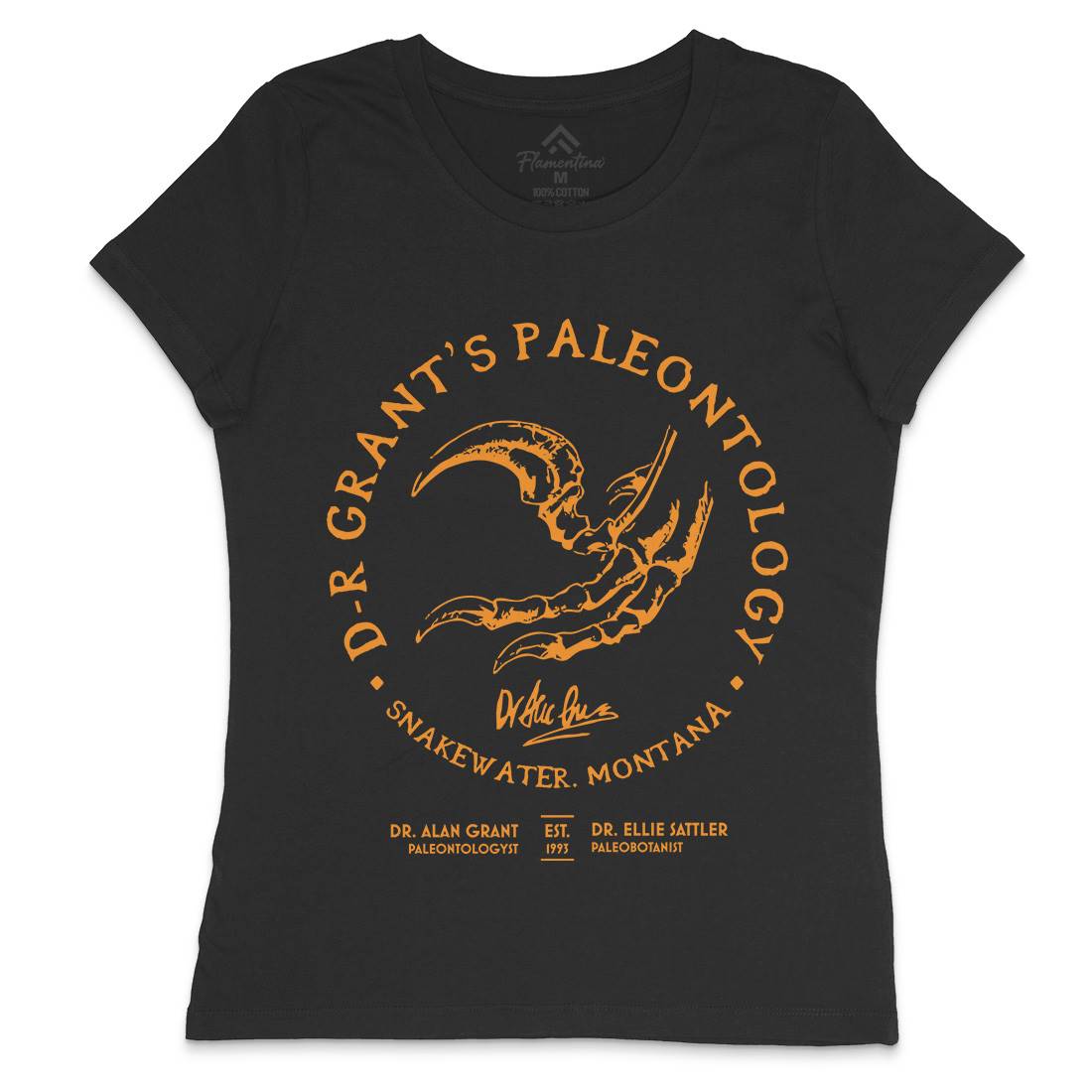 Dr Grants Palaeontology Womens Crew Neck T-Shirt Horror D226