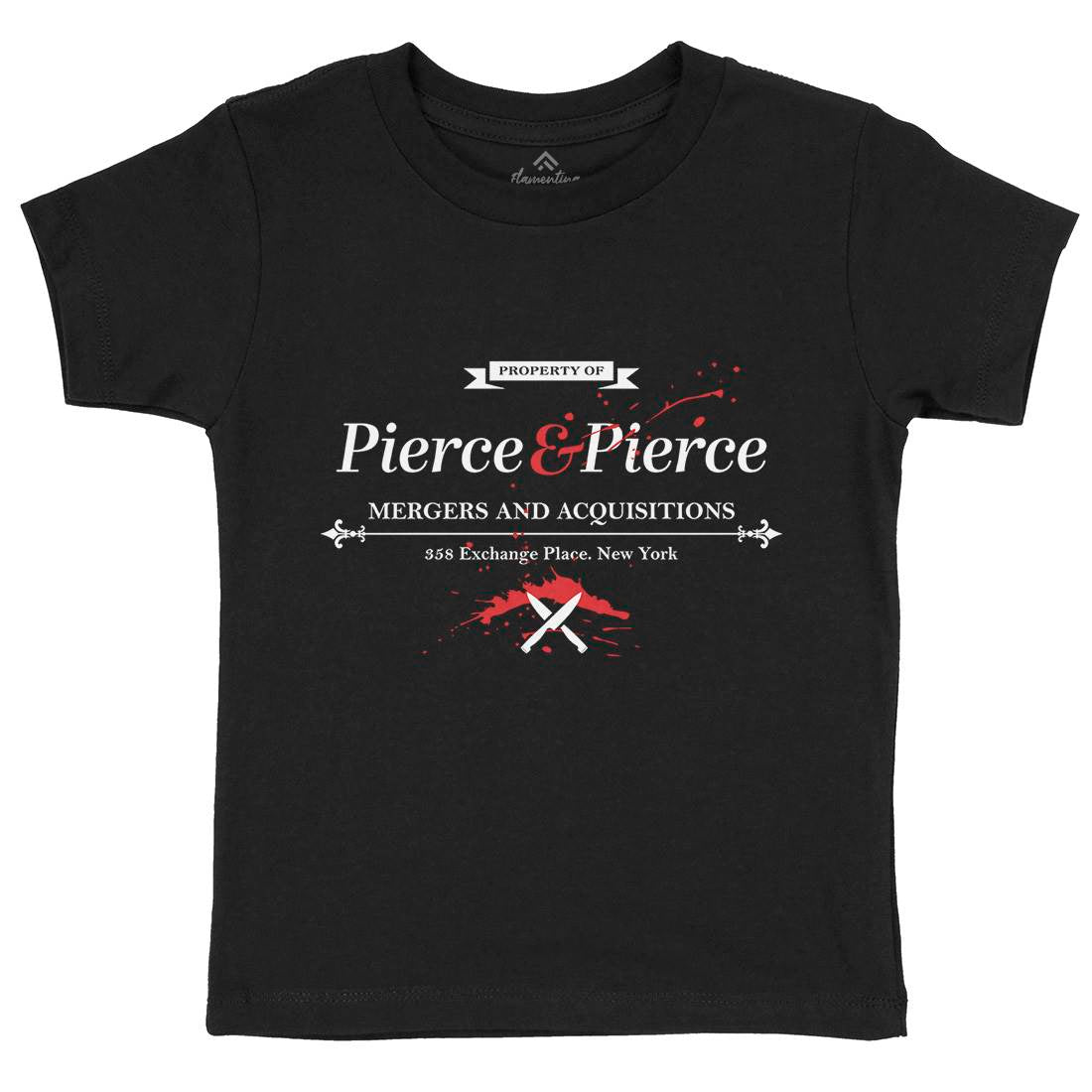 Pierce And Pierce Kids Crew Neck T-Shirt Retro D227
