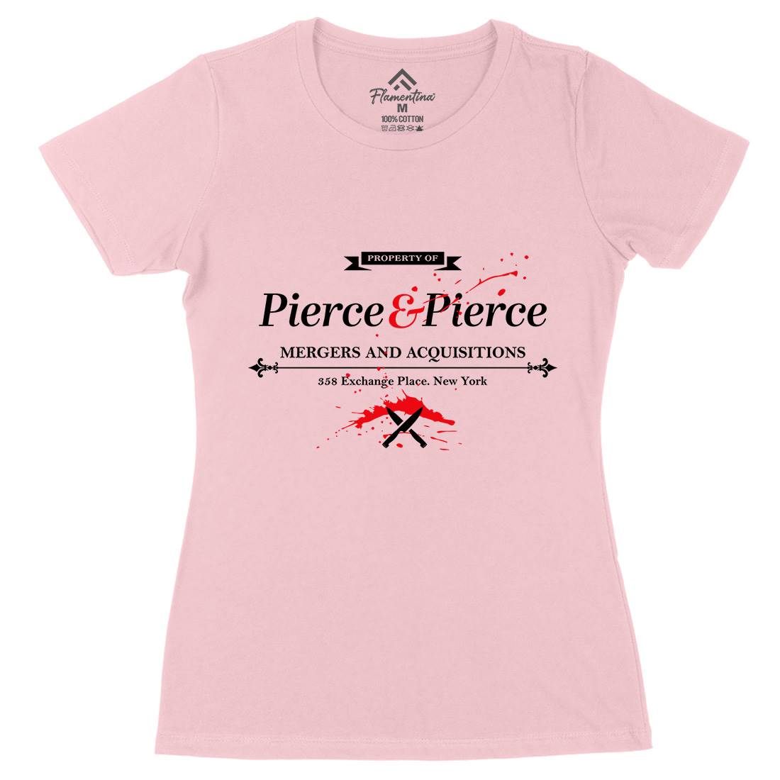 Pierce And Pierce Womens Organic Crew Neck T-Shirt Retro D227