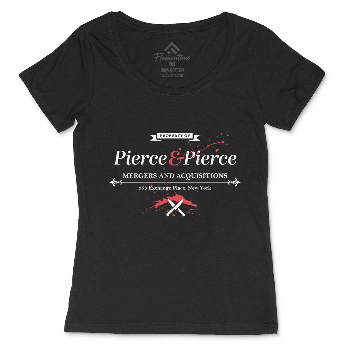Pierce And Pierce Womens Scoop Neck T-Shirt Retro D227