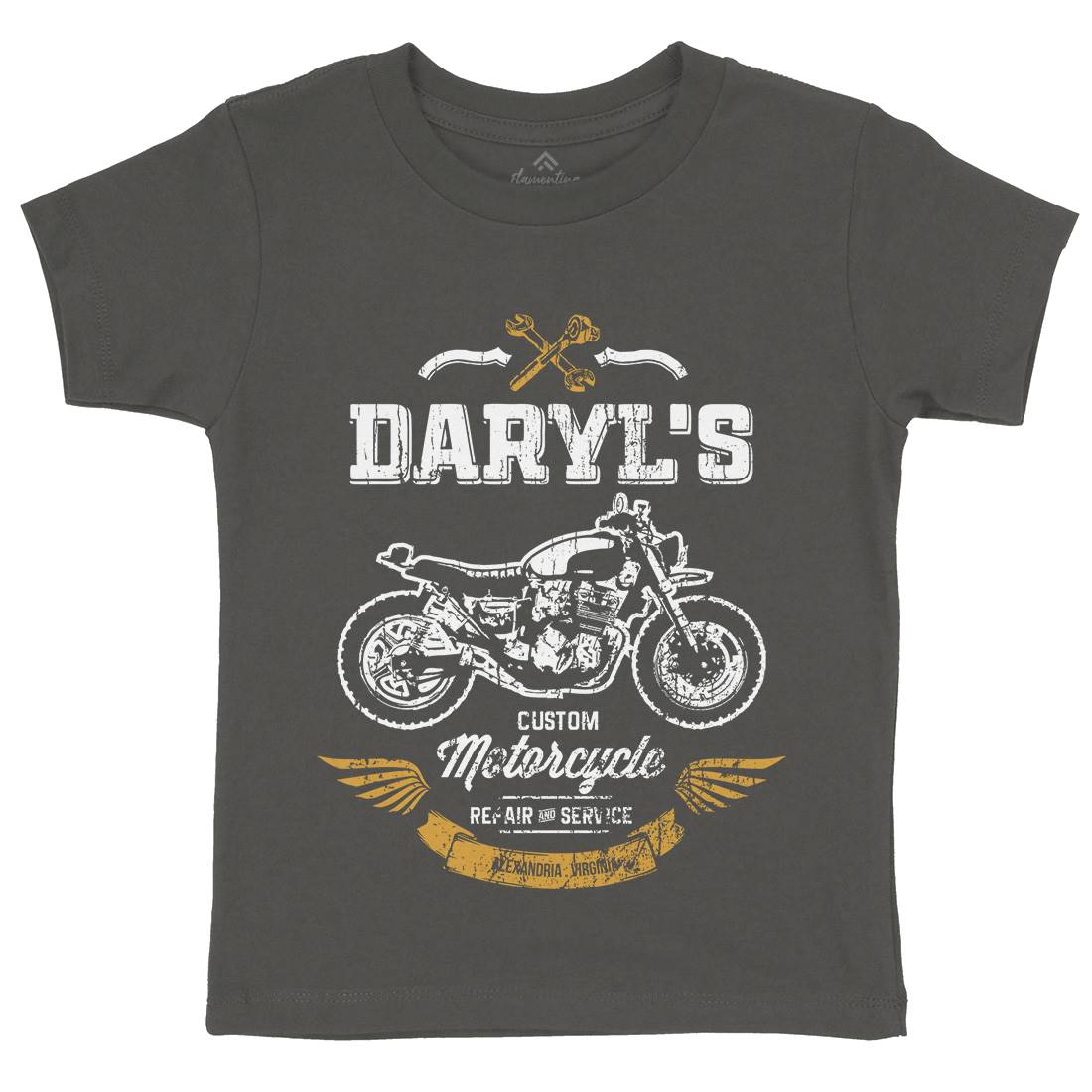 Daryls Custom Kids Crew Neck T-Shirt Motorcycles D229