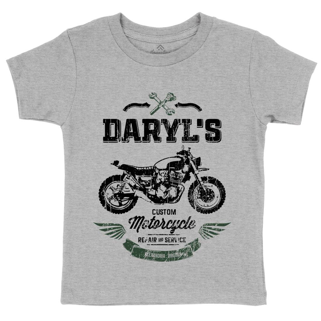 Daryls Custom Kids Organic Crew Neck T-Shirt Motorcycles D229