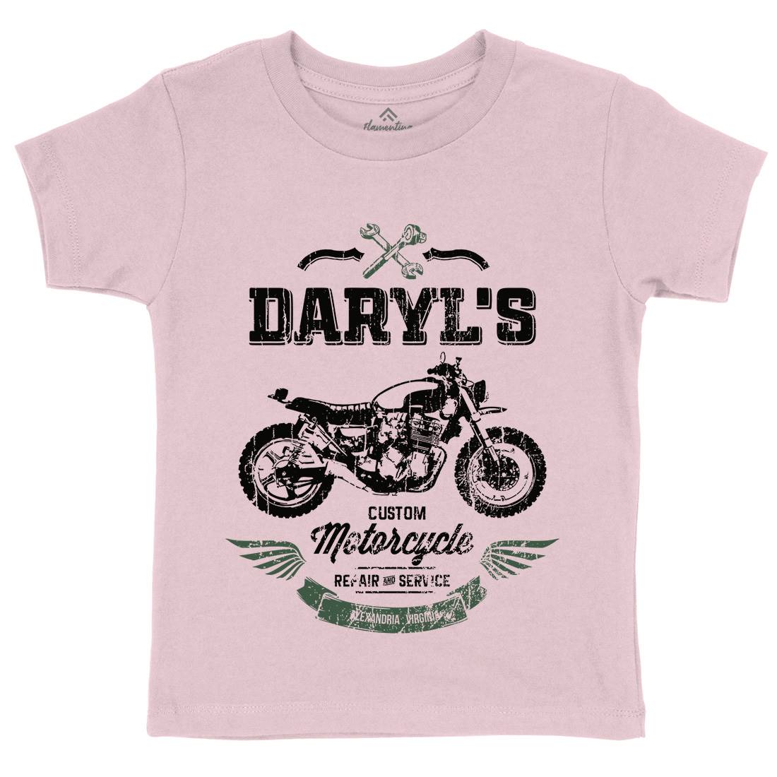 Daryls Custom Kids Crew Neck T-Shirt Motorcycles D229