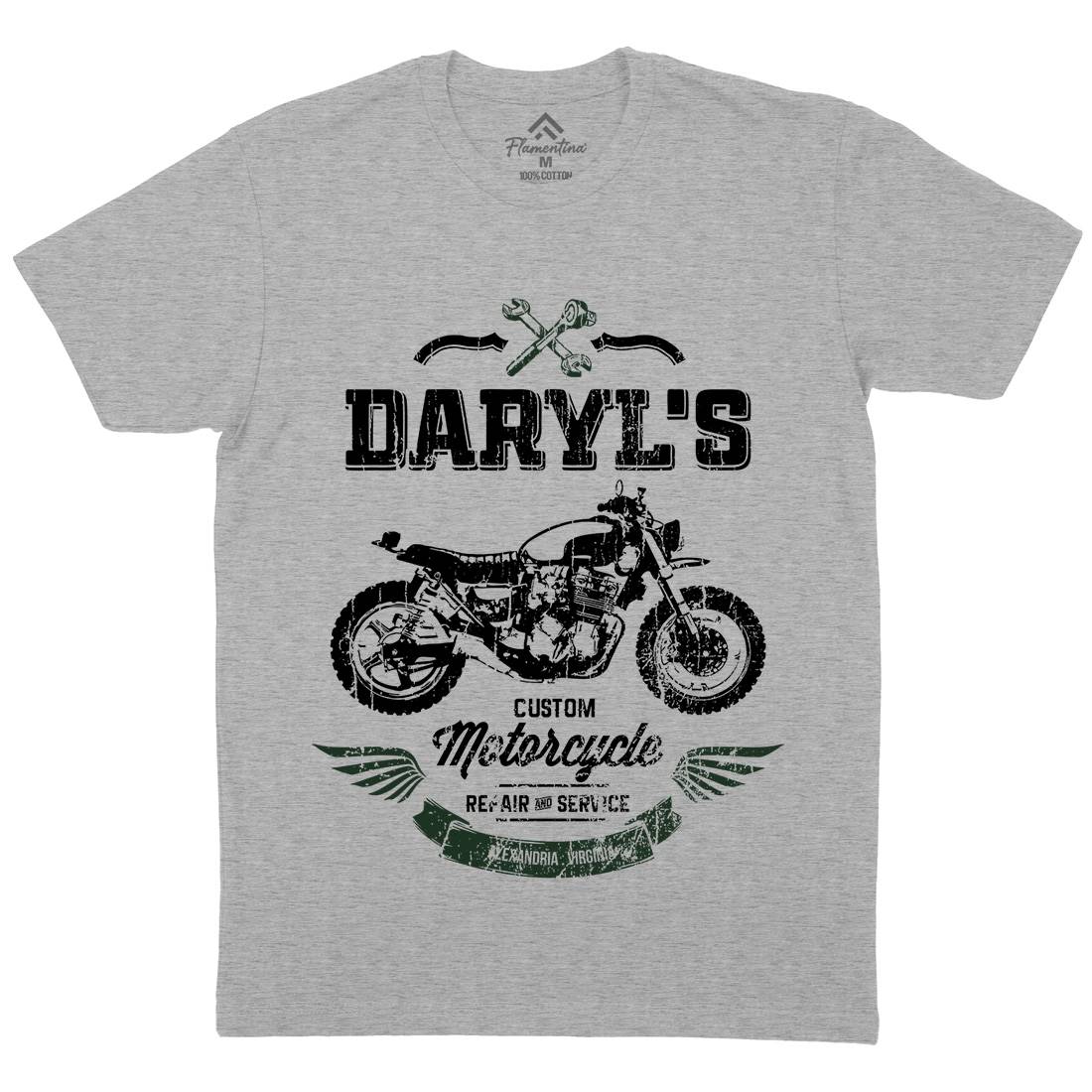 Daryls Custom Mens Organic Crew Neck T-Shirt Motorcycles D229