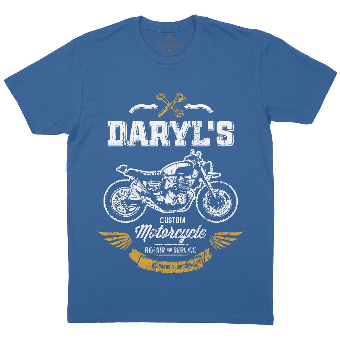 Daryls Custom Mens Crew Neck T-Shirt Motorcycles D229