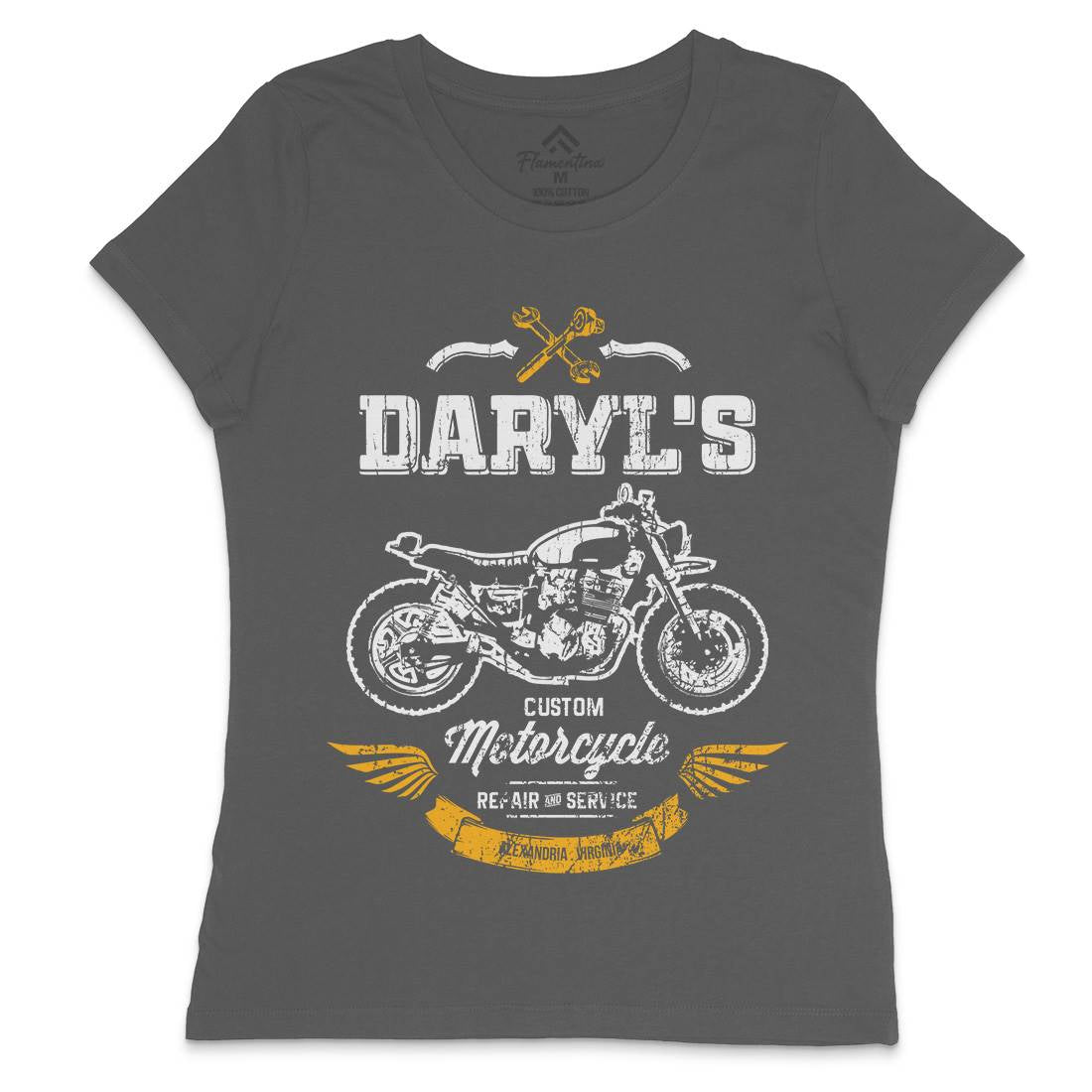 Daryls Custom Womens Crew Neck T-Shirt Motorcycles D229