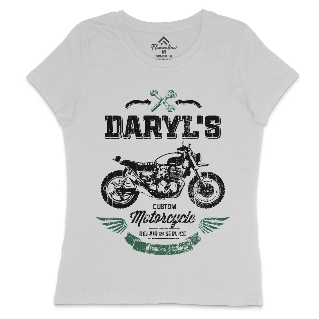 Daryls Custom Womens Crew Neck T-Shirt Motorcycles D229