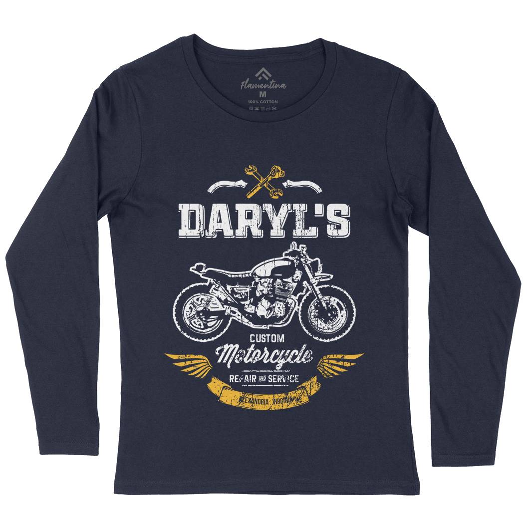 Daryls Custom Womens Long Sleeve T-Shirt Motorcycles D229