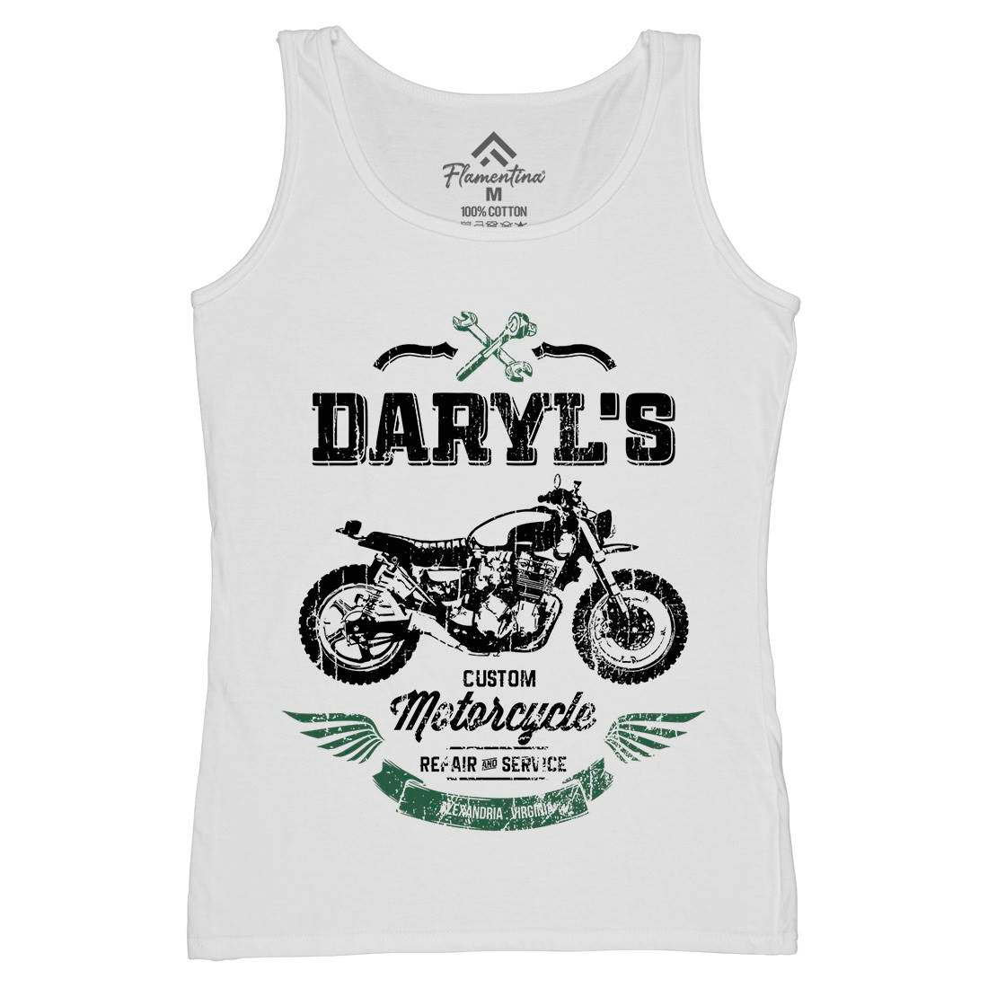 Daryls Custom Womens Organic Tank Top Vest Motorcycles D229