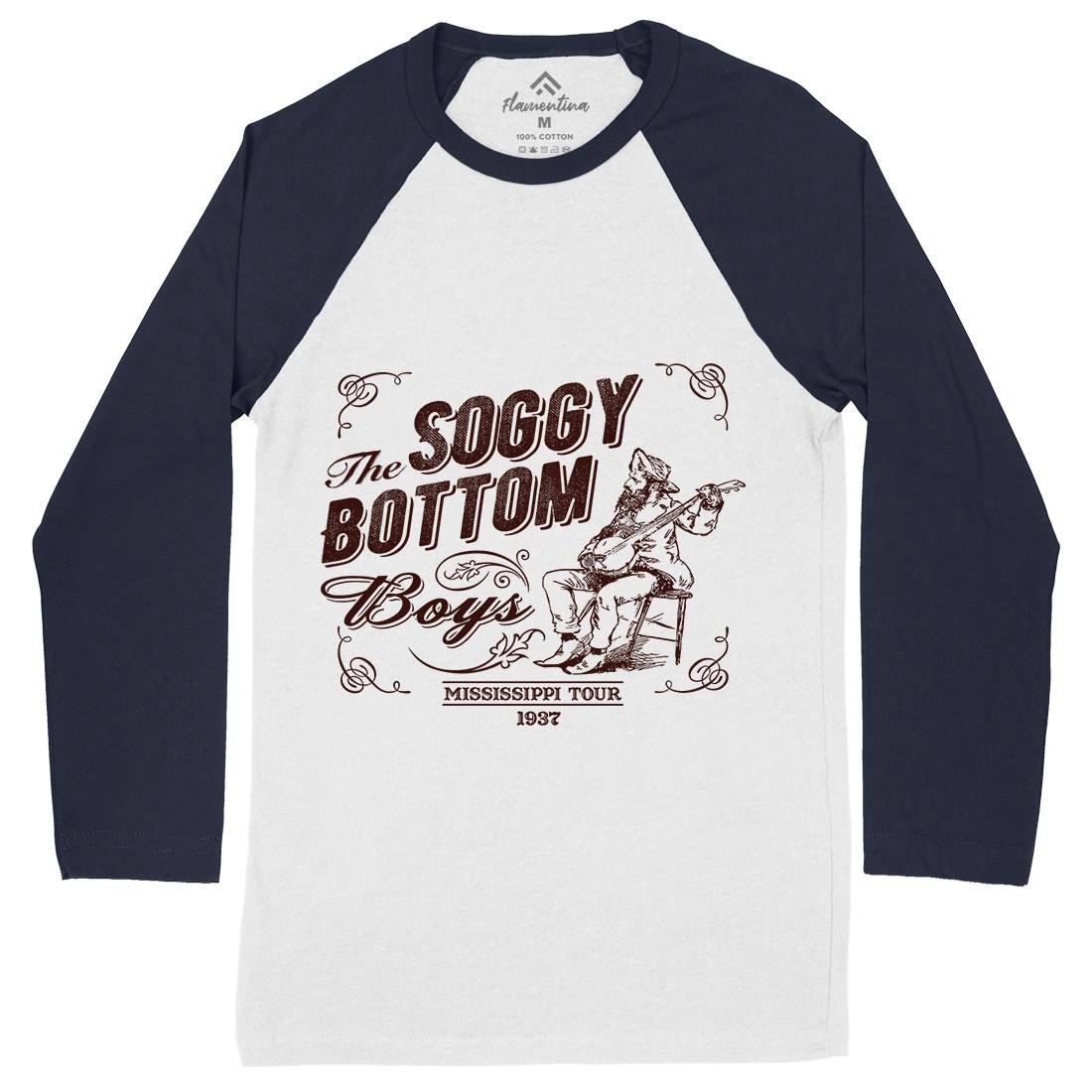 Soggy Bottom Boys Mens Long Sleeve Baseball T-Shirt Music D230