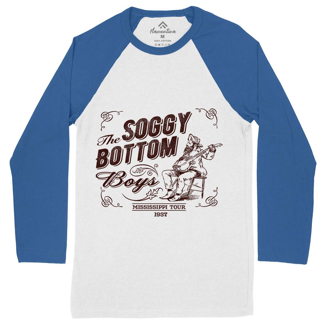 Soggy Bottom Boys Mens Long Sleeve Baseball T-Shirt Music D230