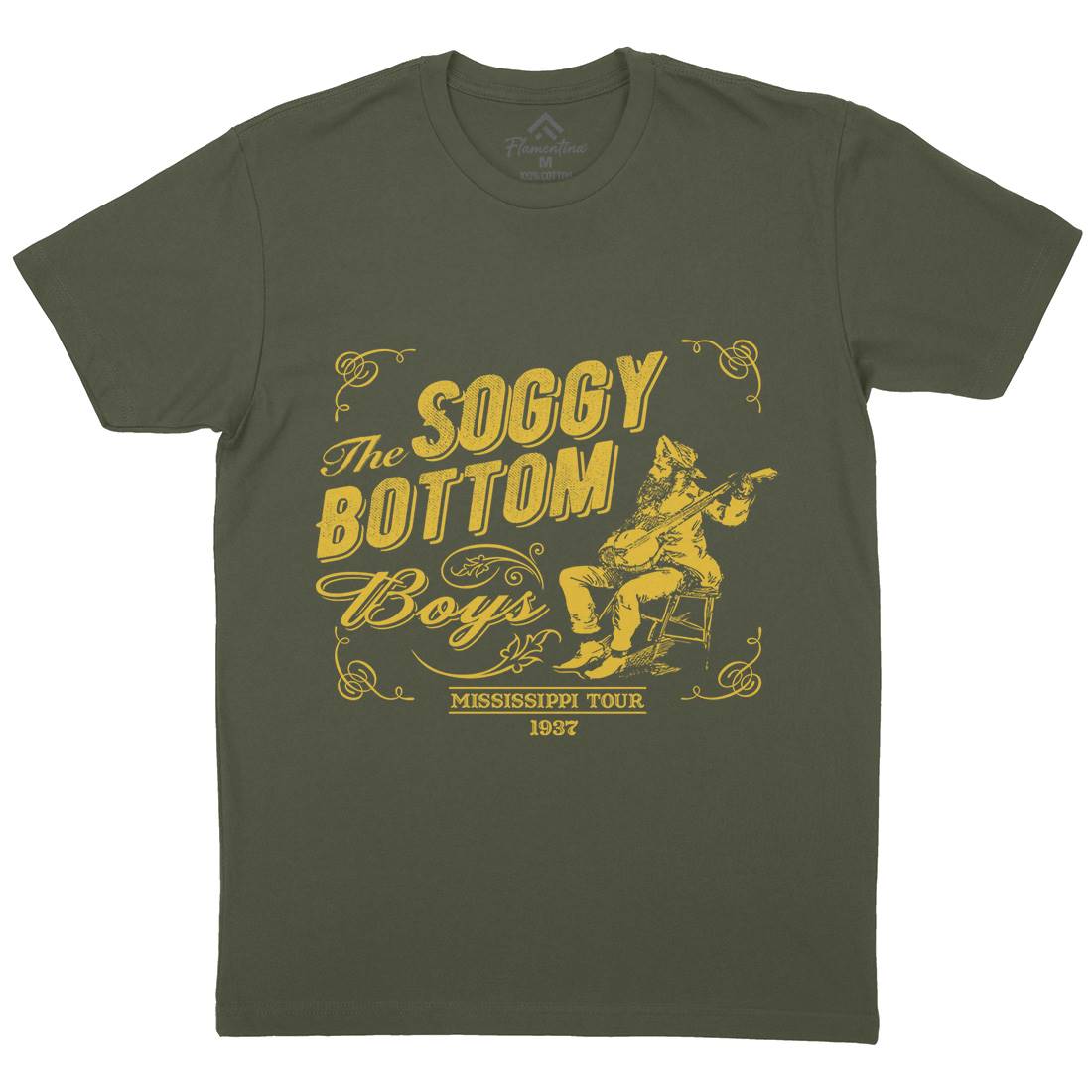 Soggy Bottom Boys Mens Crew Neck T-Shirt Music D230