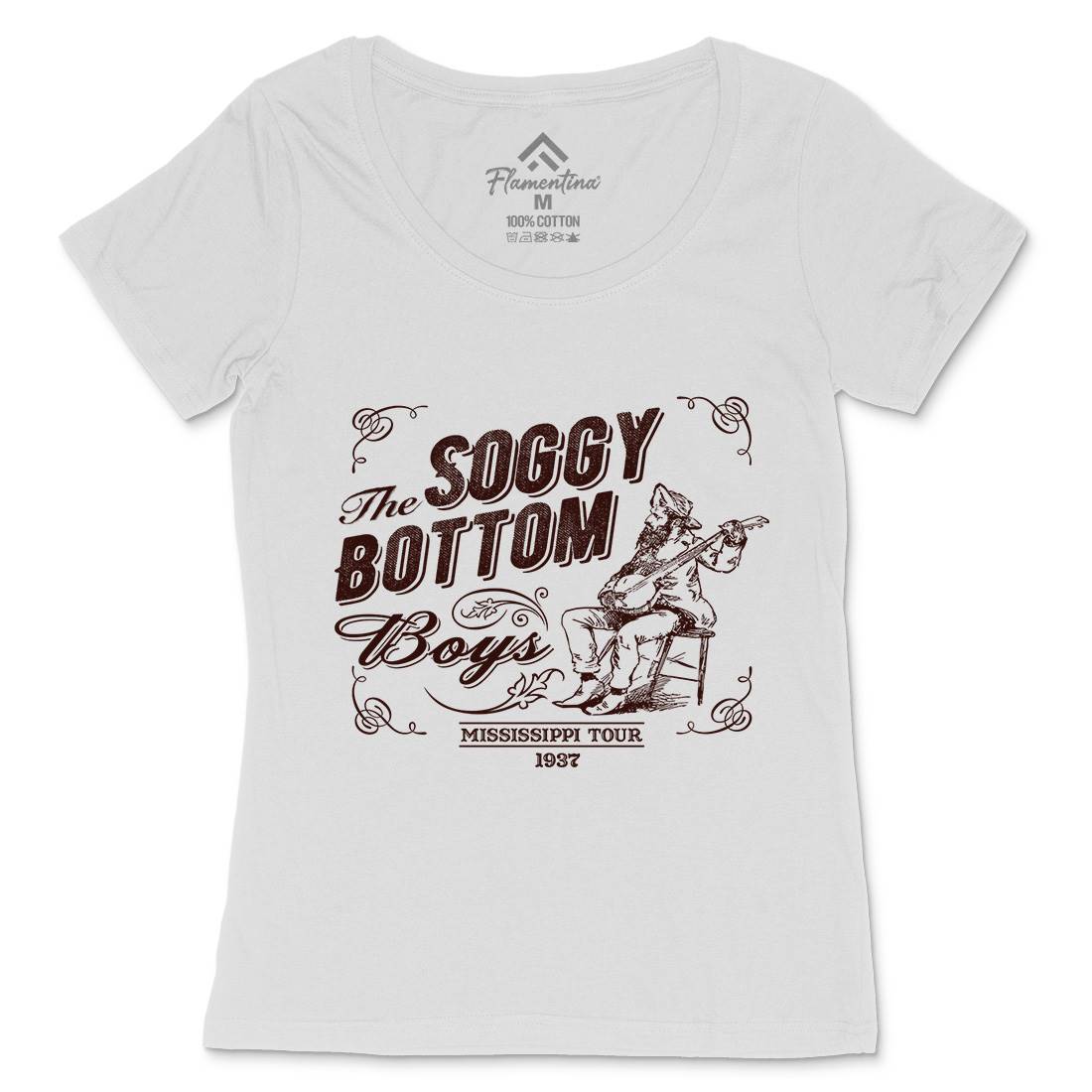 Soggy Bottom Boys Womens Scoop Neck T-Shirt Music D230