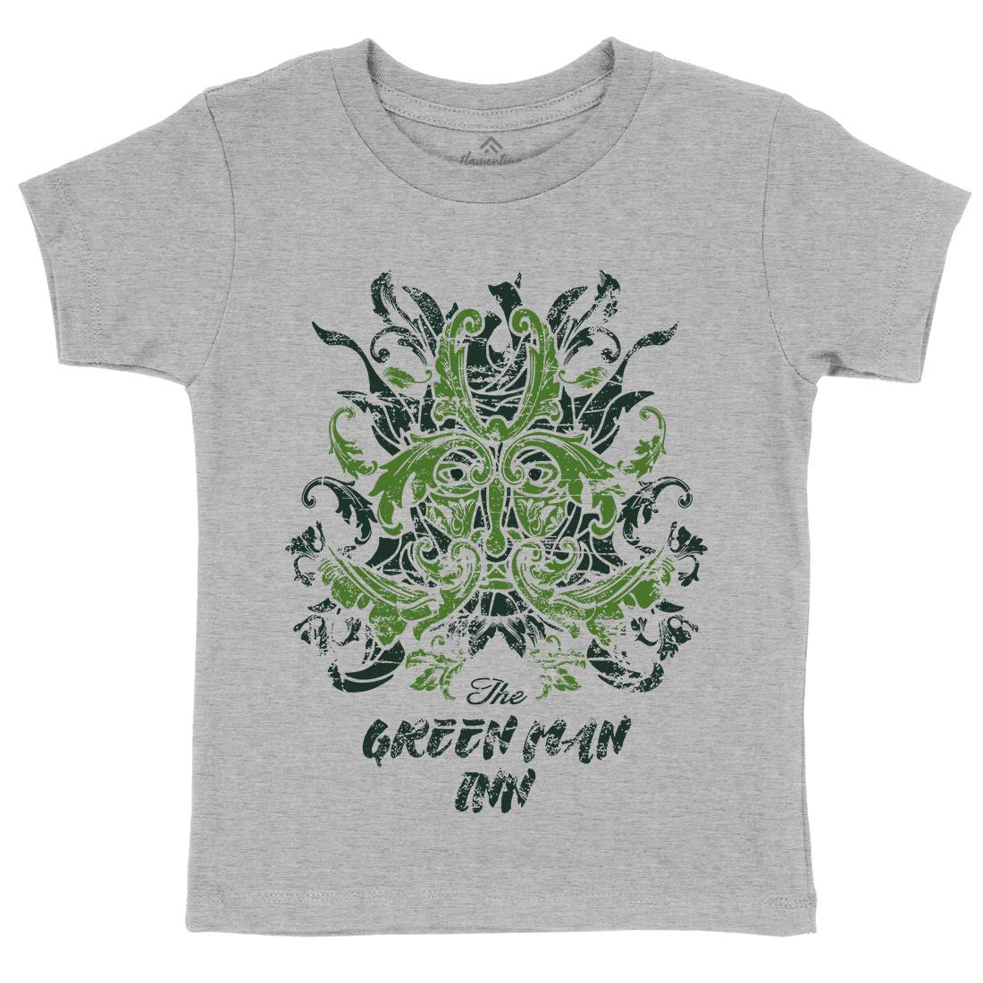 Green Man Inn Kids Organic Crew Neck T-Shirt Horror D231