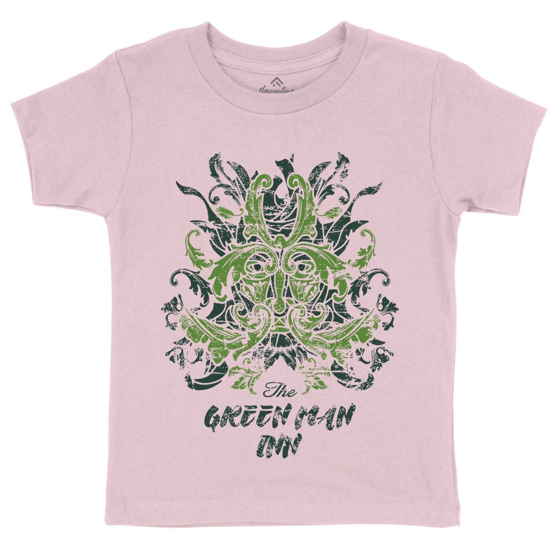 Green Man Inn Kids Crew Neck T-Shirt Horror D231