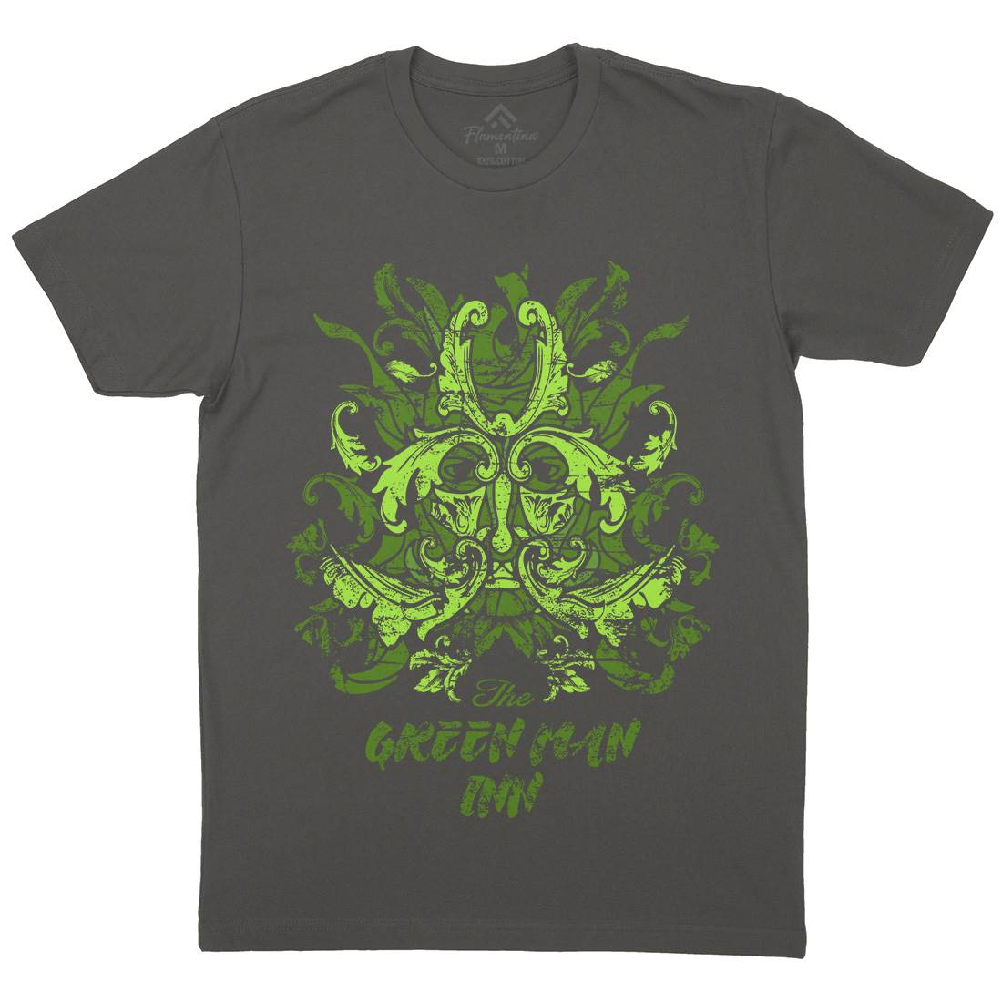 Green Man Inn Mens Crew Neck T-Shirt Horror D231