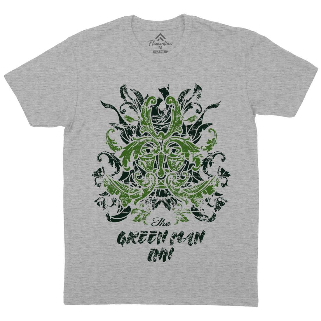 Green Man Inn Mens Crew Neck T-Shirt Horror D231
