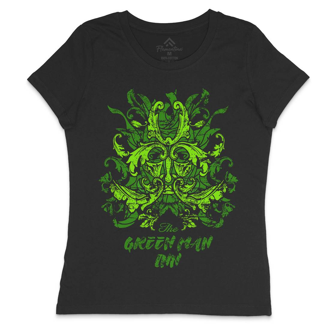 Green Man Inn Womens Crew Neck T-Shirt Horror D231
