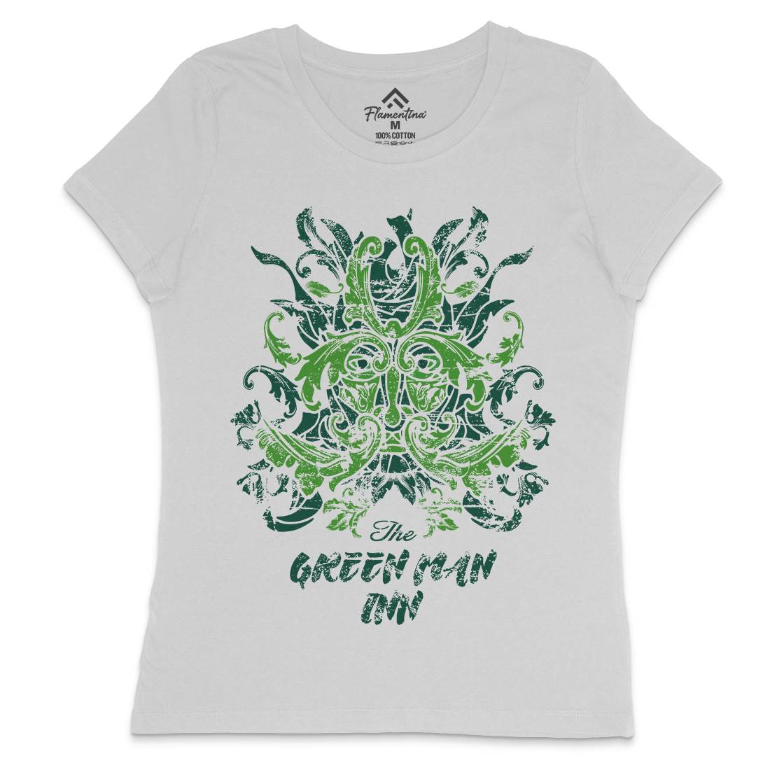 Green Man Inn Womens Crew Neck T-Shirt Horror D231
