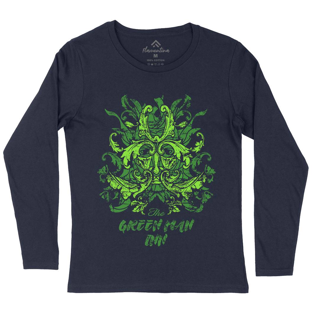Green Man Inn Womens Long Sleeve T-Shirt Horror D231