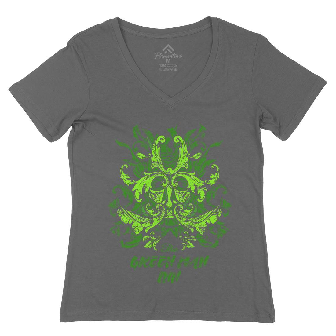 Green Man Inn Womens Organic V-Neck T-Shirt Horror D231