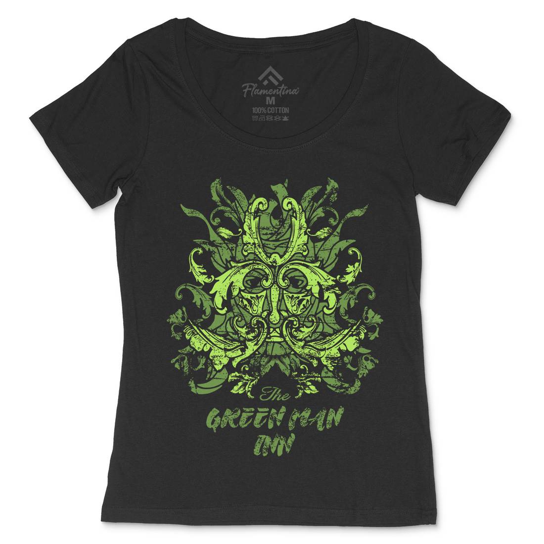 Green Man Inn Womens Scoop Neck T-Shirt Horror D231