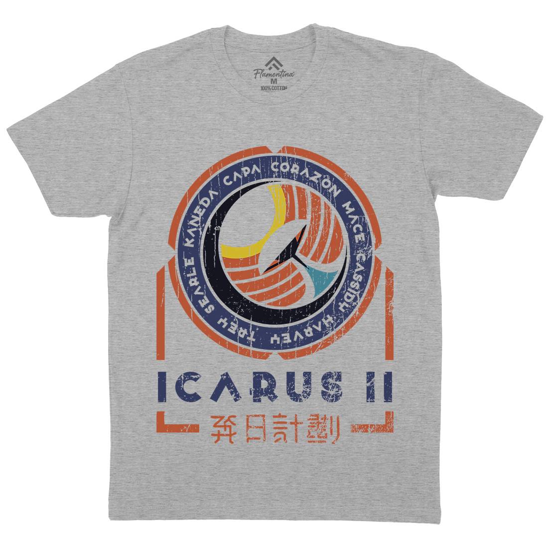 Icarus Ii Mens Organic Crew Neck T-Shirt Space D233