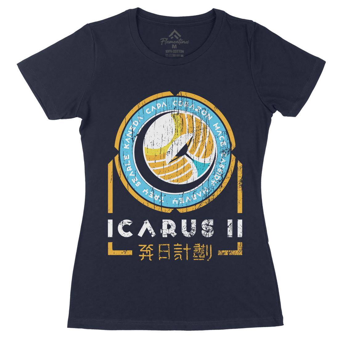 Icarus Ii Womens Organic Crew Neck T-Shirt Space D233
