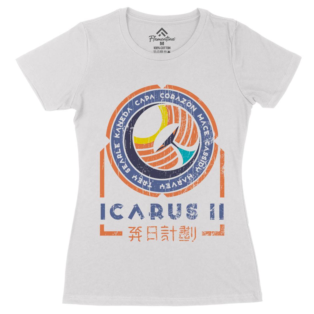 Icarus Ii Womens Organic Crew Neck T-Shirt Space D233