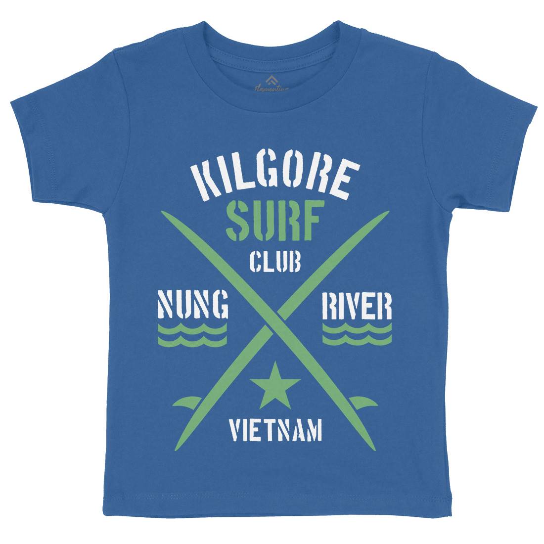 Kilgore Club Kids Crew Neck T-Shirt Surf D234