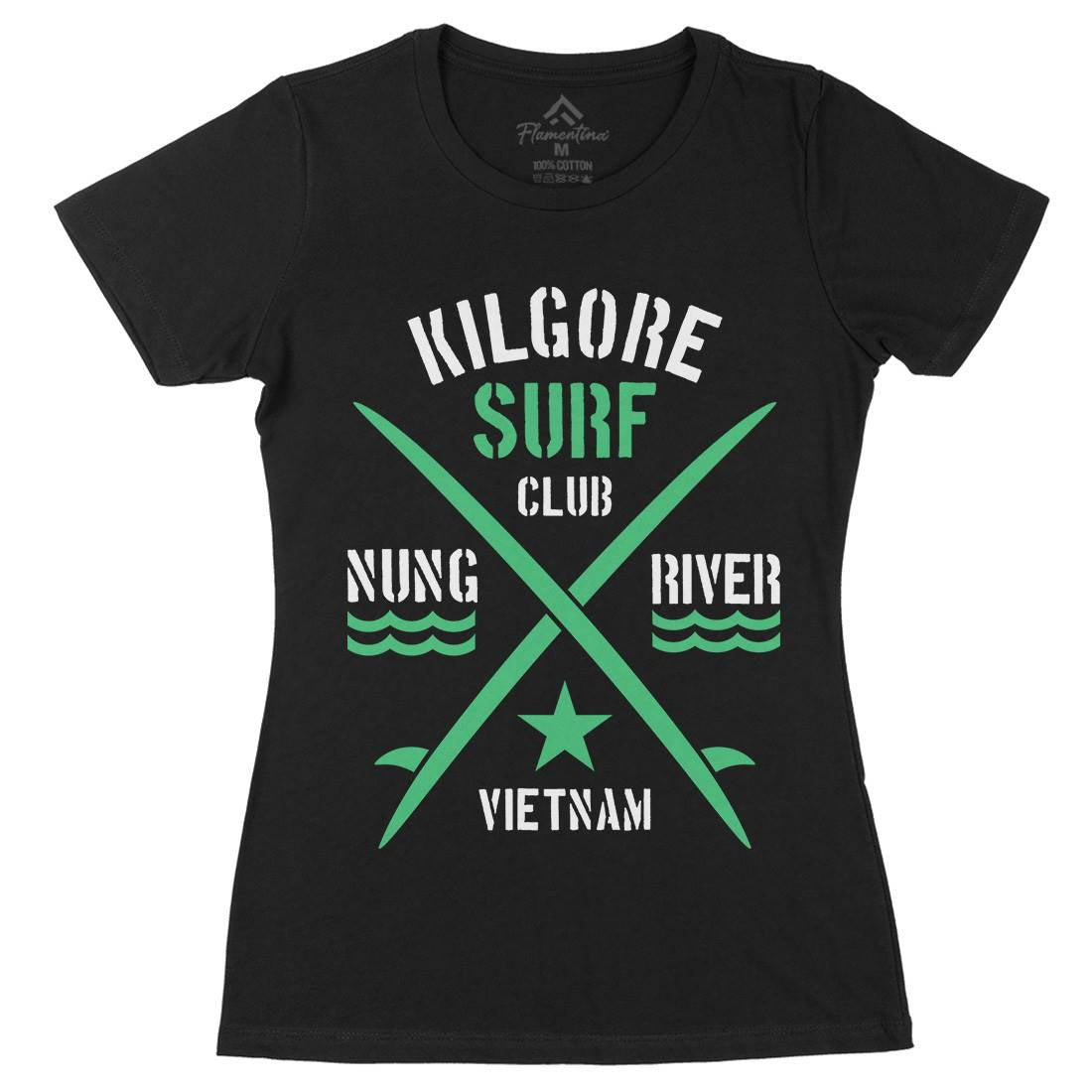 Kilgore Club Womens Organic Crew Neck T-Shirt Surf D234