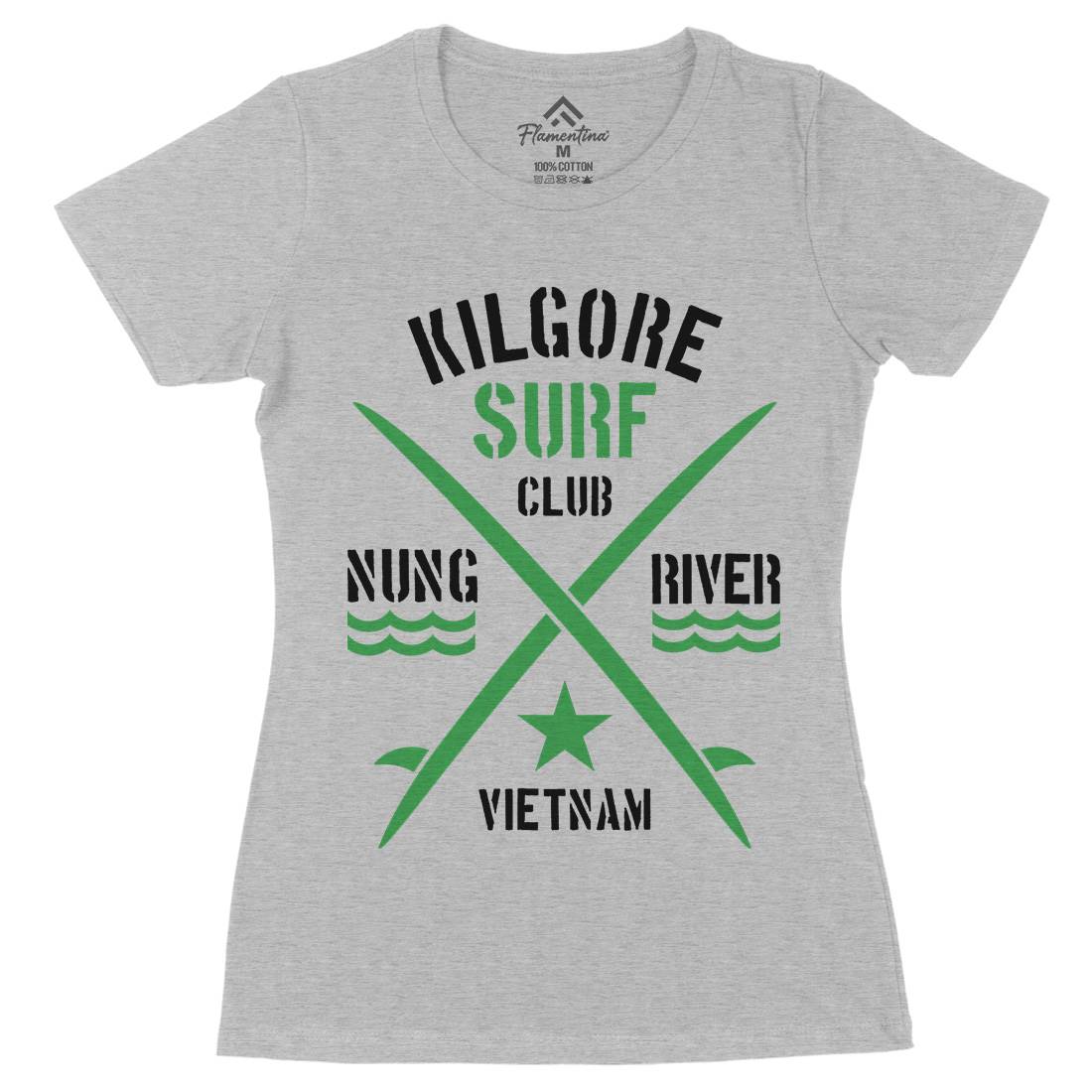 Kilgore Club Womens Organic Crew Neck T-Shirt Surf D234
