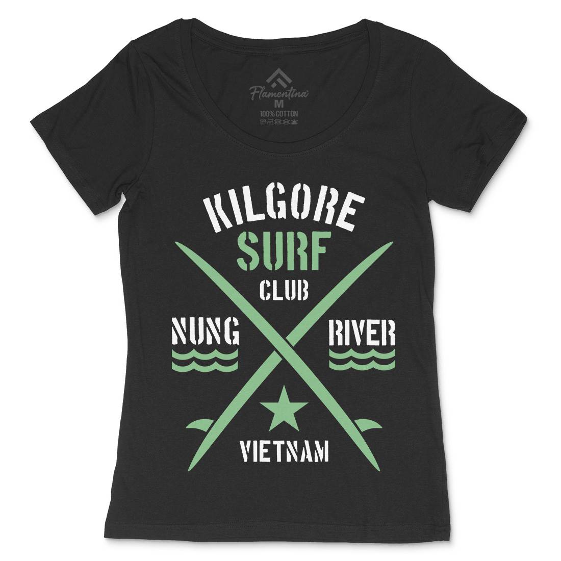 Kilgore Club Womens Scoop Neck T-Shirt Surf D234