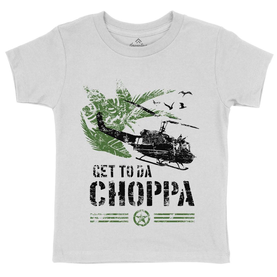 Get To The Chopper Kids Crew Neck T-Shirt Army D235