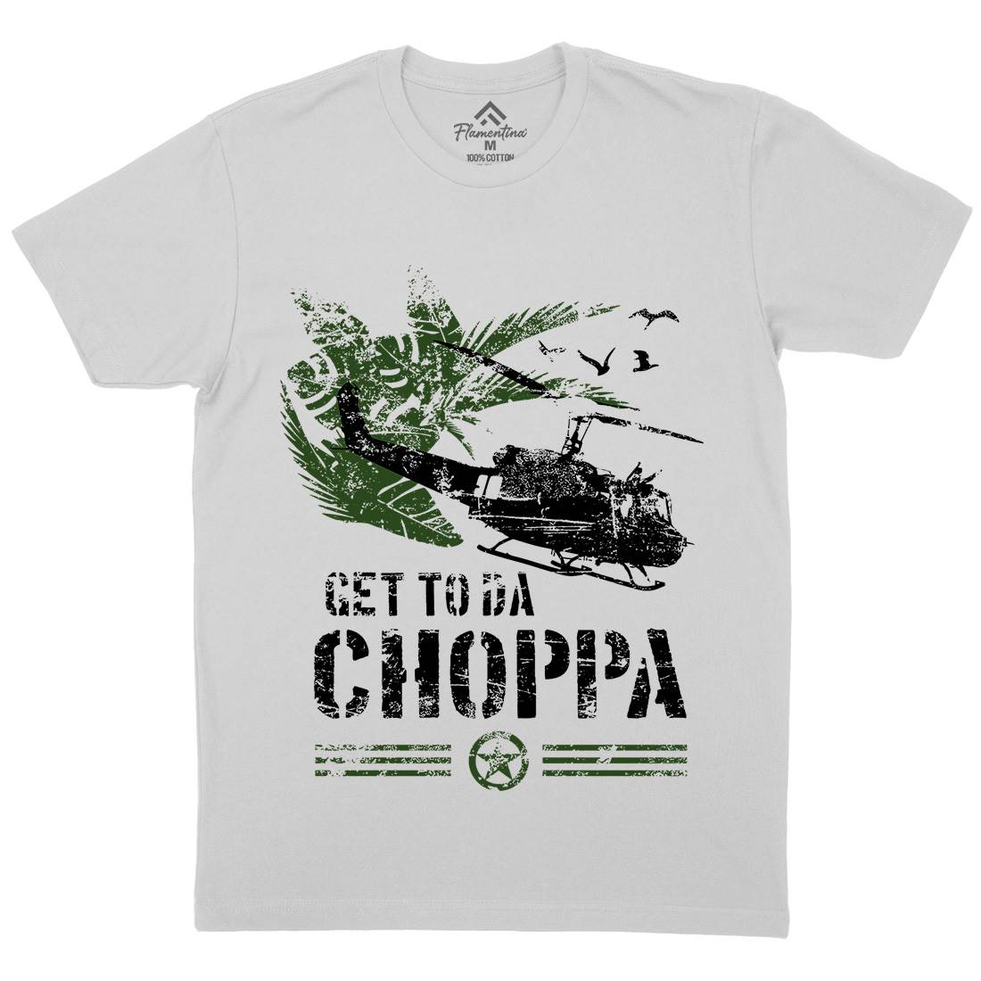 Get To The Chopper Mens Crew Neck T-Shirt Army D235