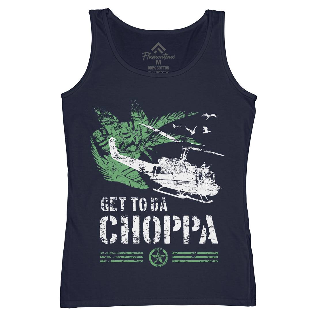 Get To The Chopper Womens Organic Tank Top Vest Army D235