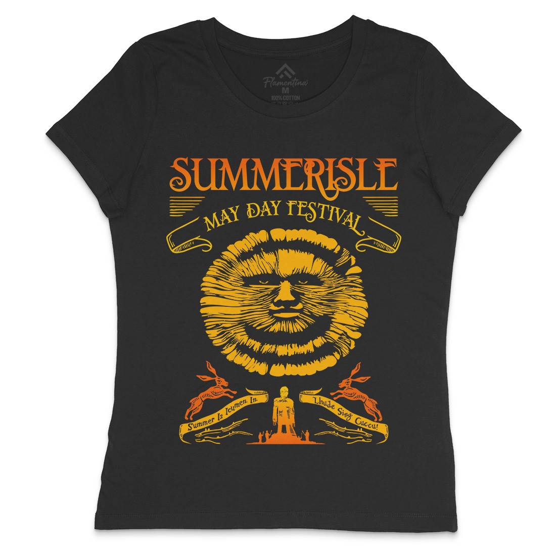 Summerisle Festival Womens Crew Neck T-Shirt Horror D236