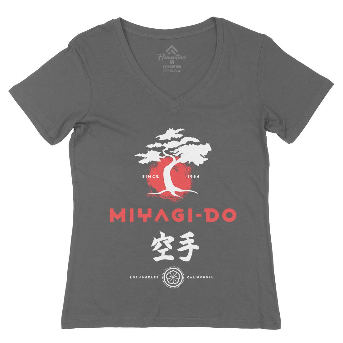 Miyagi Do Karate Womens Organic V-Neck T-Shirt Sport D237