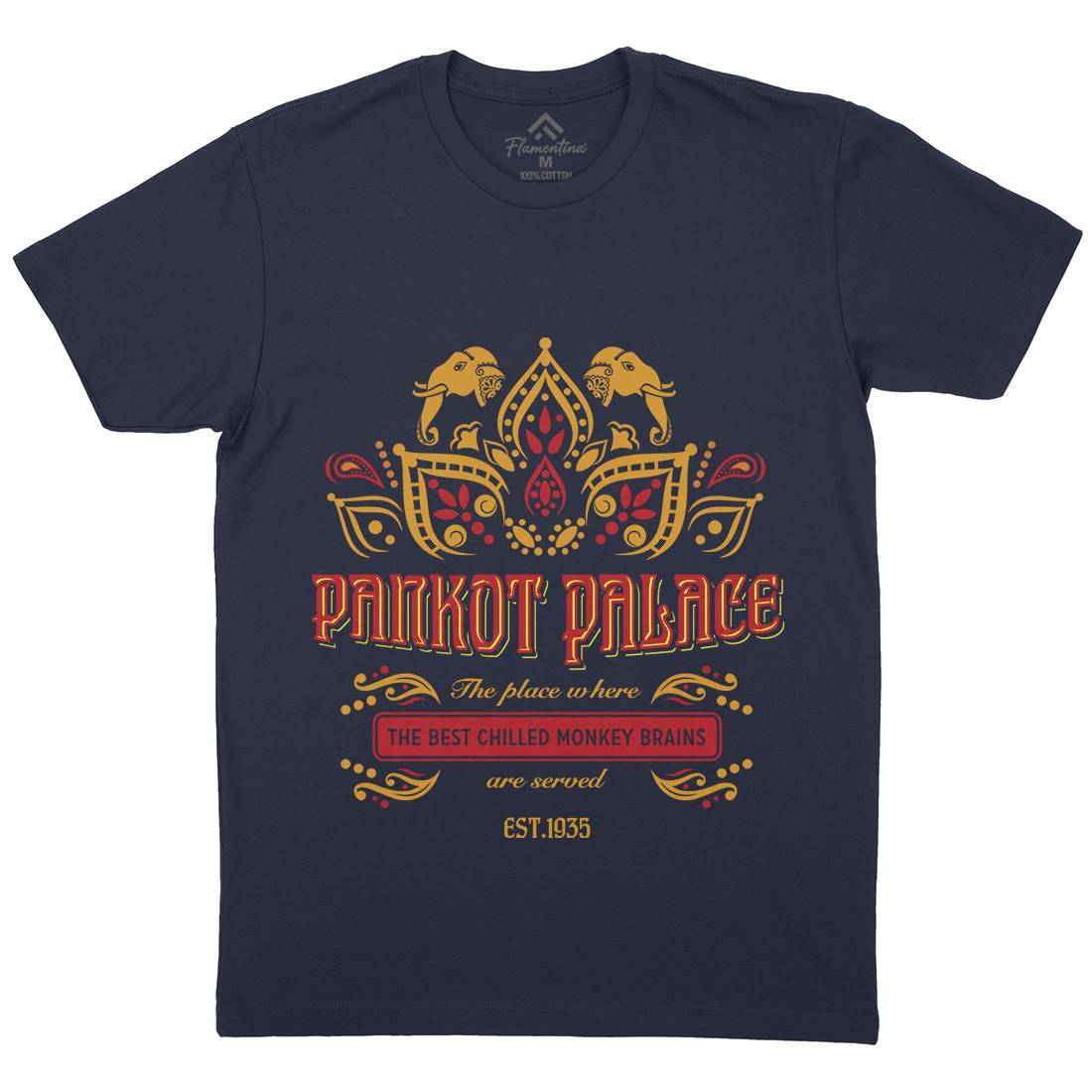 Pankot Palace Mens Crew Neck T-Shirt Retro D238
