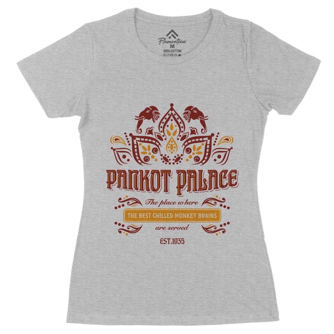 Pankot Palace Womens Organic Crew Neck T-Shirt Retro D238