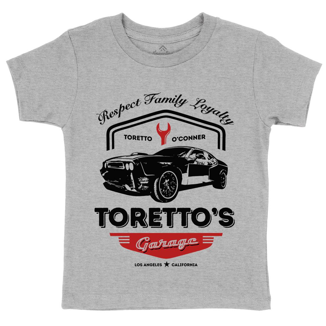 Torettos Garage Kids Crew Neck T-Shirt Cars D240