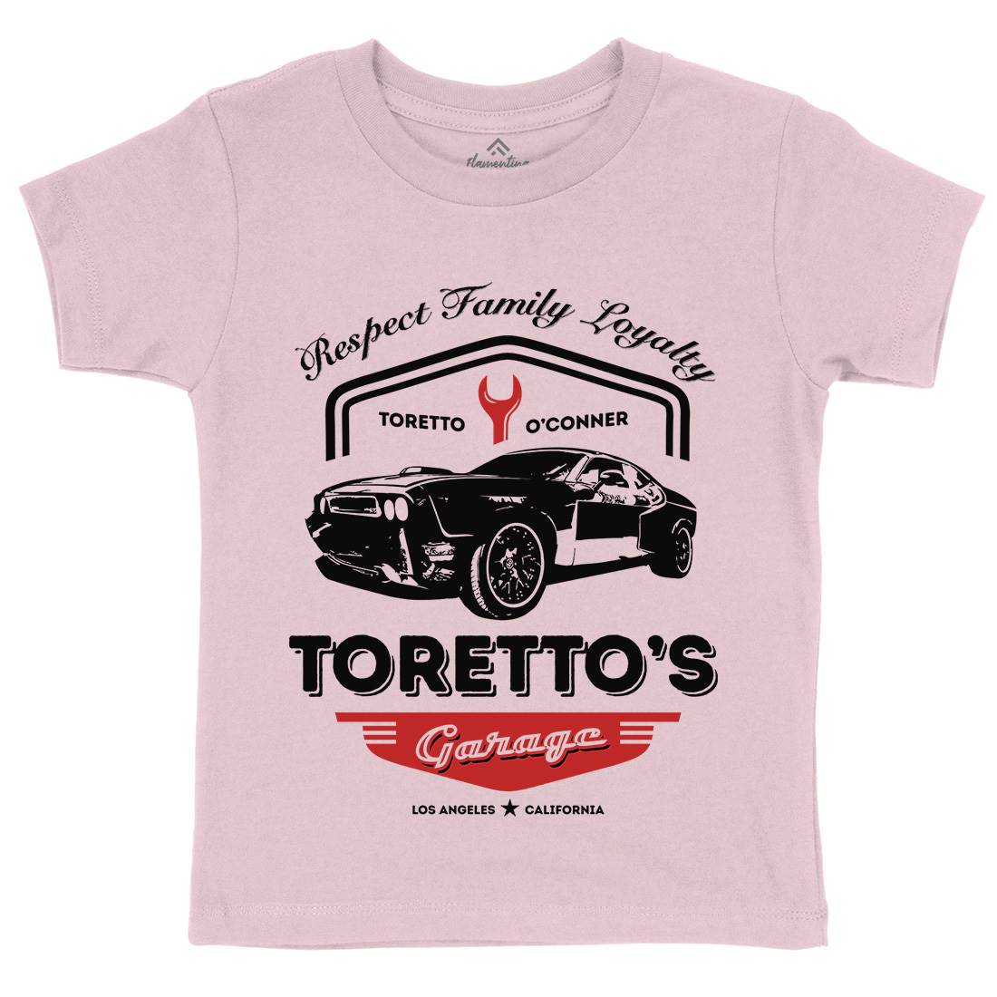 Torettos Garage Kids Organic Crew Neck T-Shirt Cars D240