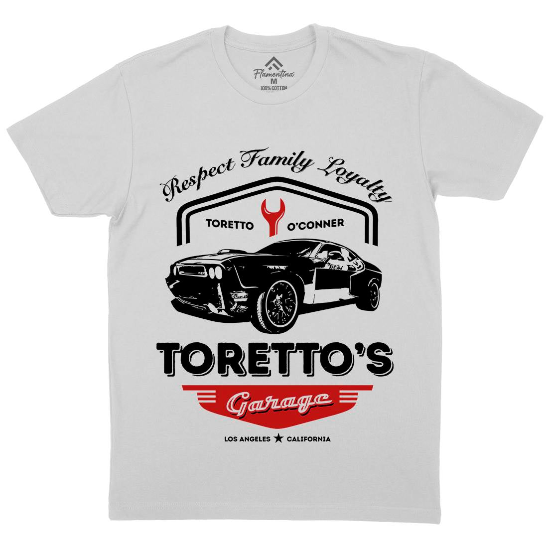 Torettos Garage Mens Crew Neck T-Shirt Cars D240
