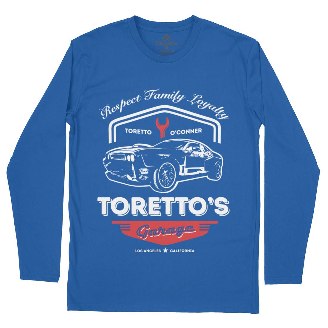Torettos Garage Mens Long Sleeve T-Shirt Cars D240