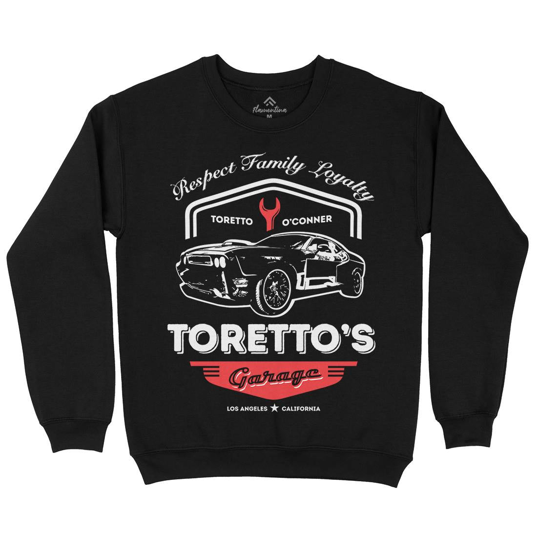 Torettos Garage Kids Crew Neck Sweatshirt Cars D240