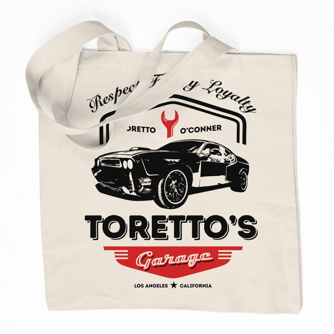 Torettos Garage Organic Premium Cotton Tote Bag Cars D240