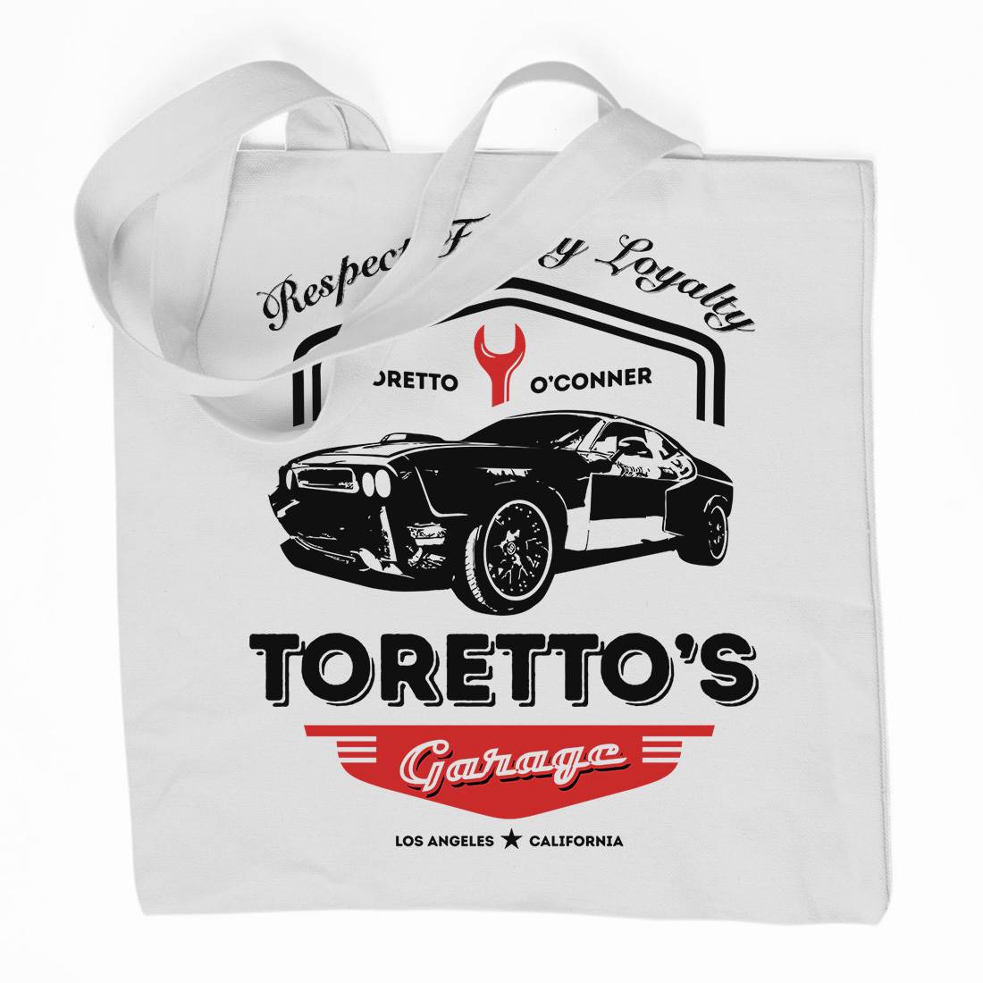 Torettos Garage Organic Premium Cotton Tote Bag Cars D240